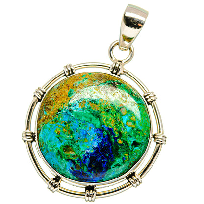Azurite Malachite Pendants handcrafted by Ana Silver Co - PD15424