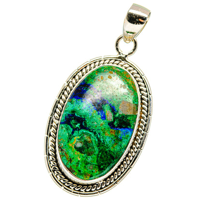 Azurite Malachite Pendants handcrafted by Ana Silver Co - PD15425