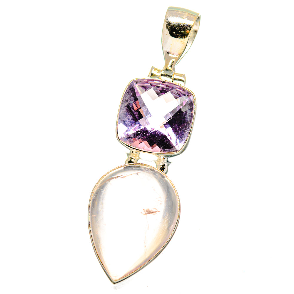 Rose Quartz Pendants handcrafted by Ana Silver Co - PD15464