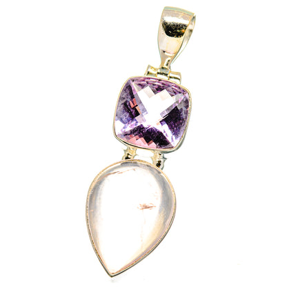 Rose Quartz Pendants handcrafted by Ana Silver Co - PD15464