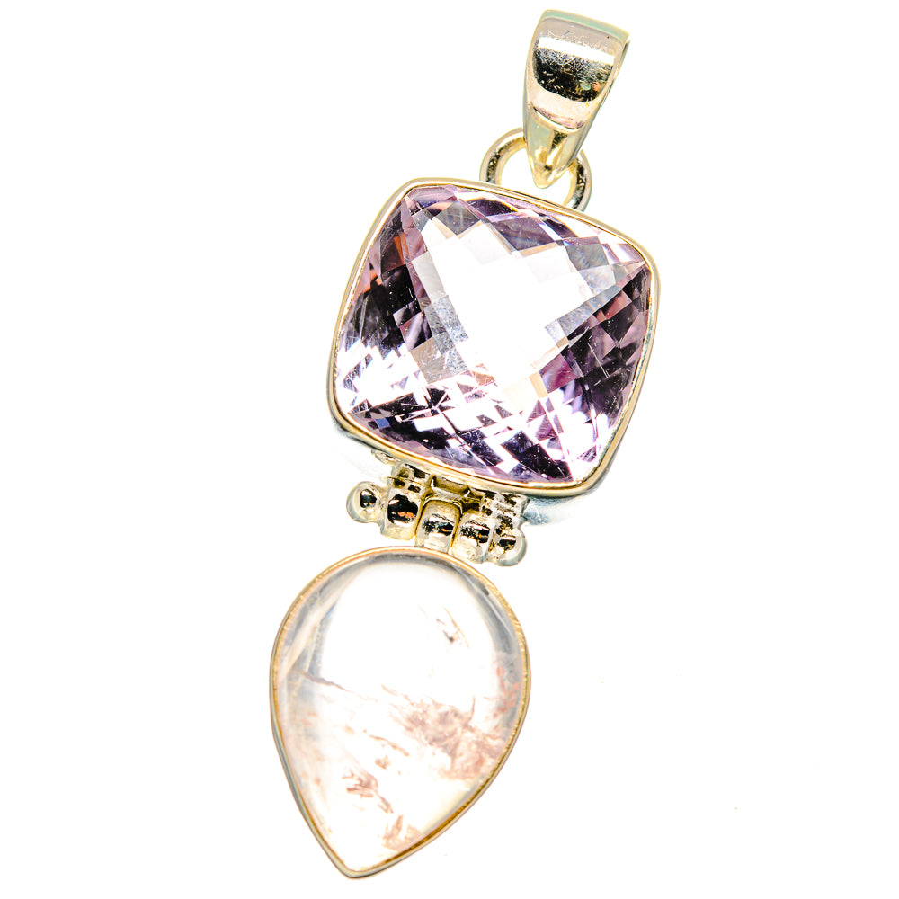 Rose Quartz Pendants handcrafted by Ana Silver Co - PD15467