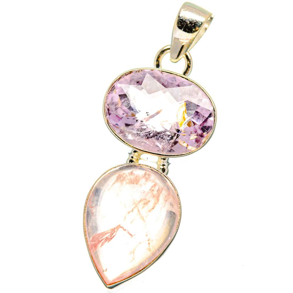 Rose Quartz Pendants handcrafted by Ana Silver Co - PD15469