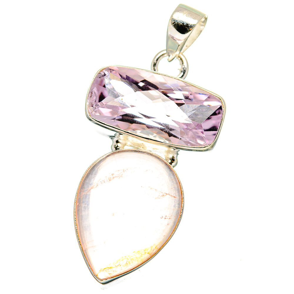 Rose Quartz Pendants handcrafted by Ana Silver Co - PD15470