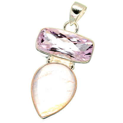 Rose Quartz Pendants handcrafted by Ana Silver Co - PD15470