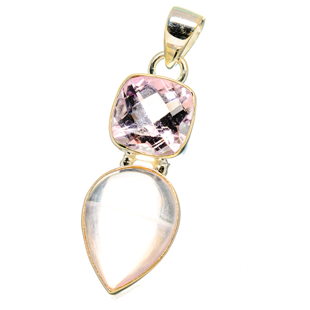 Rose Quartz Pendants handcrafted by Ana Silver Co - PD15472