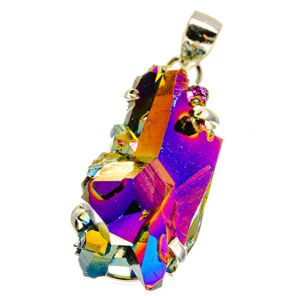 Titanium Sunshine Druzy Pendants handcrafted by Ana Silver Co - PD15489
