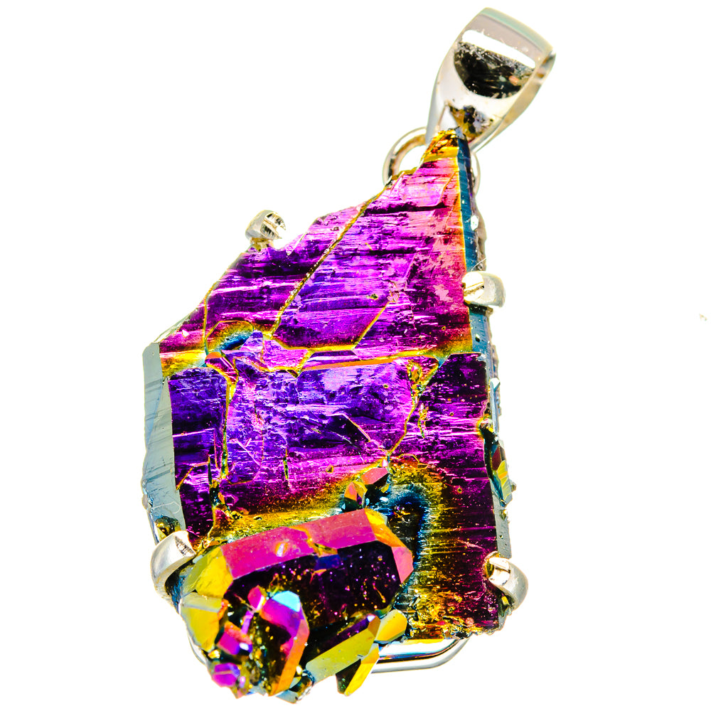 Titanium Sunshine Druzy Pendants handcrafted by Ana Silver Co - PD15492