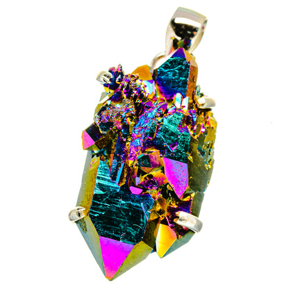 Titanium Sunshine Druzy Pendants handcrafted by Ana Silver Co - PD15494