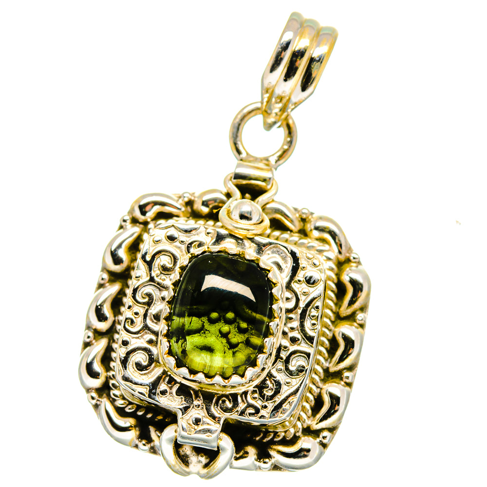 Green Tourmaline Pendants handcrafted by Ana Silver Co - PD15507