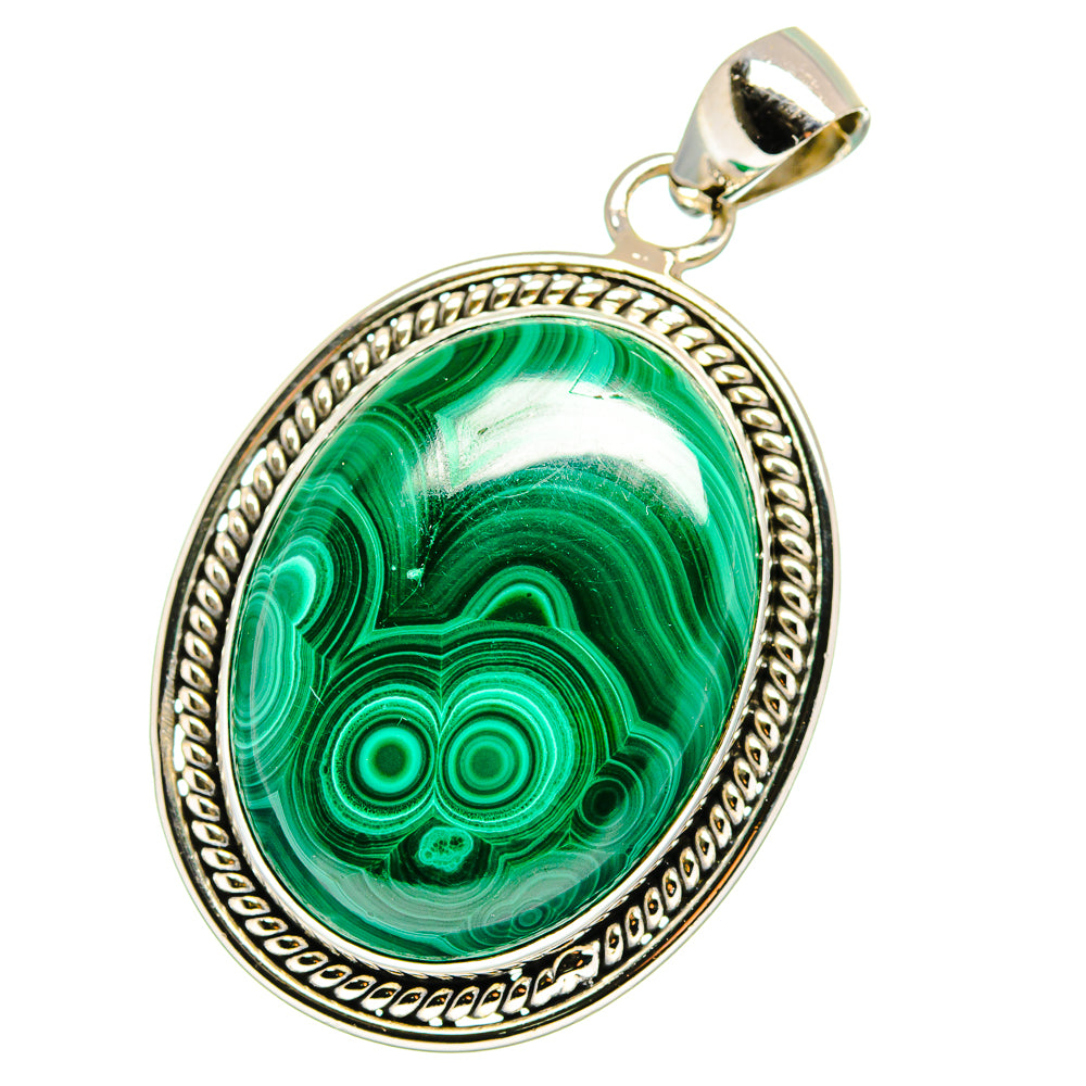 Malachite Pendants handcrafted by Ana Silver Co - PD15526