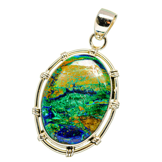 Chrysocolla Pendants handcrafted by Ana Silver Co - PD15533