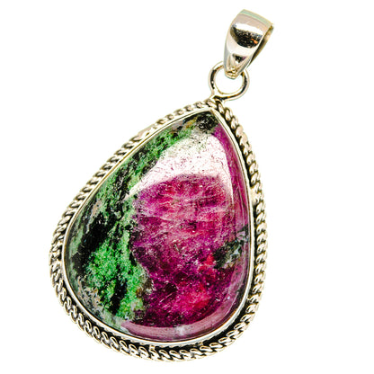 Ruby Zoisite Pendants handcrafted by Ana Silver Co - PD15555