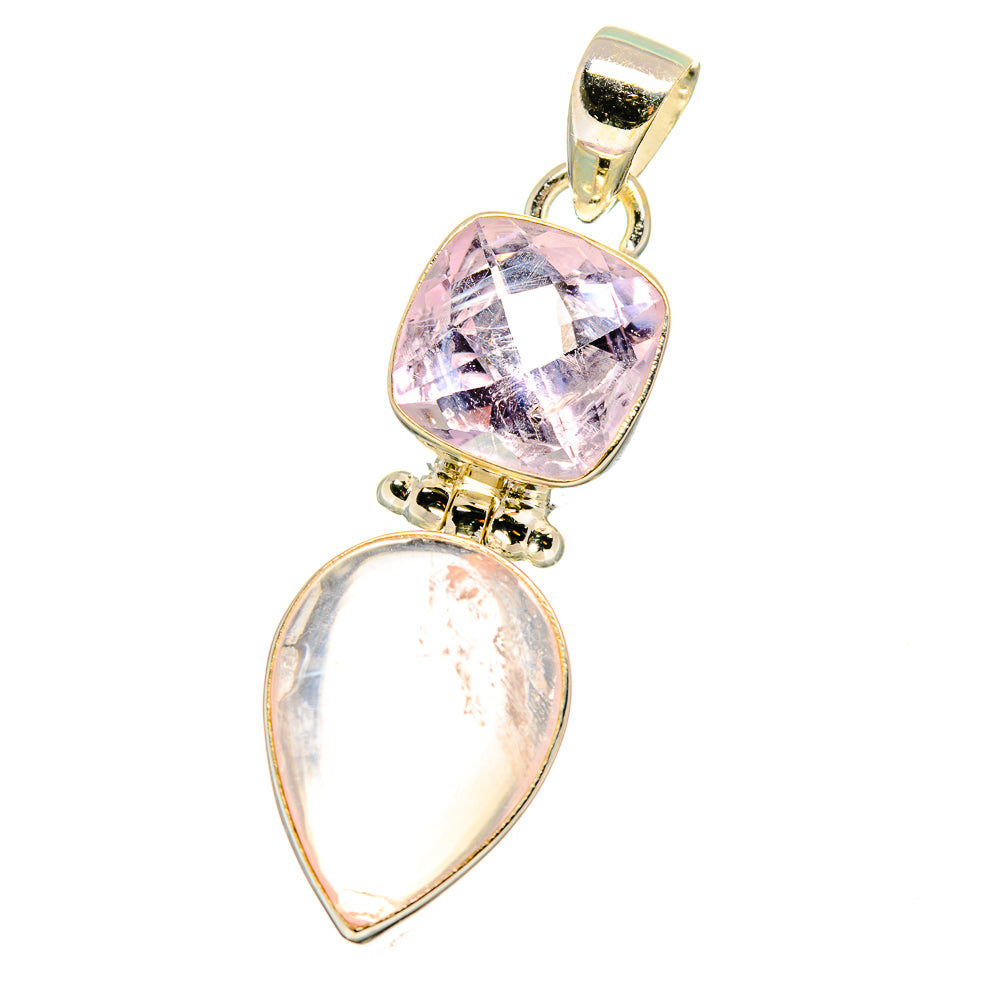 Rose Quartz Pendants handcrafted by Ana Silver Co - PD15562