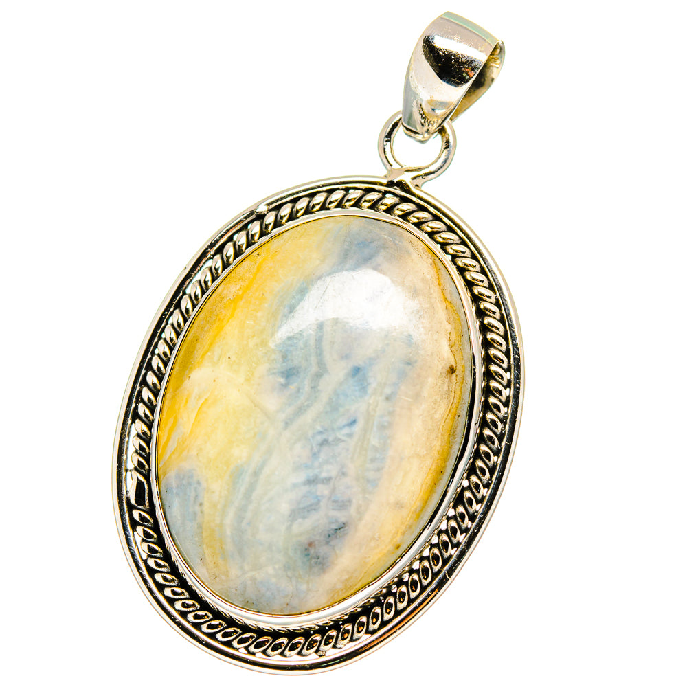 Blue Scheelite Pendants handcrafted by Ana Silver Co - PD15569 - Photo 2