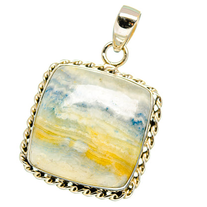 Blue Scheelite Pendants handcrafted by Ana Silver Co - PD15571