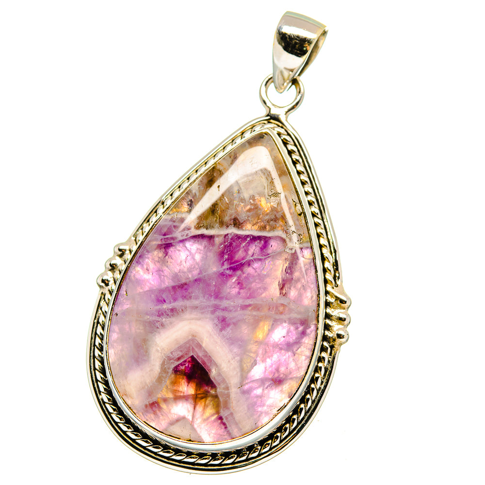 Chevron Amethyst Pendants handcrafted by Ana Silver Co - PD15602