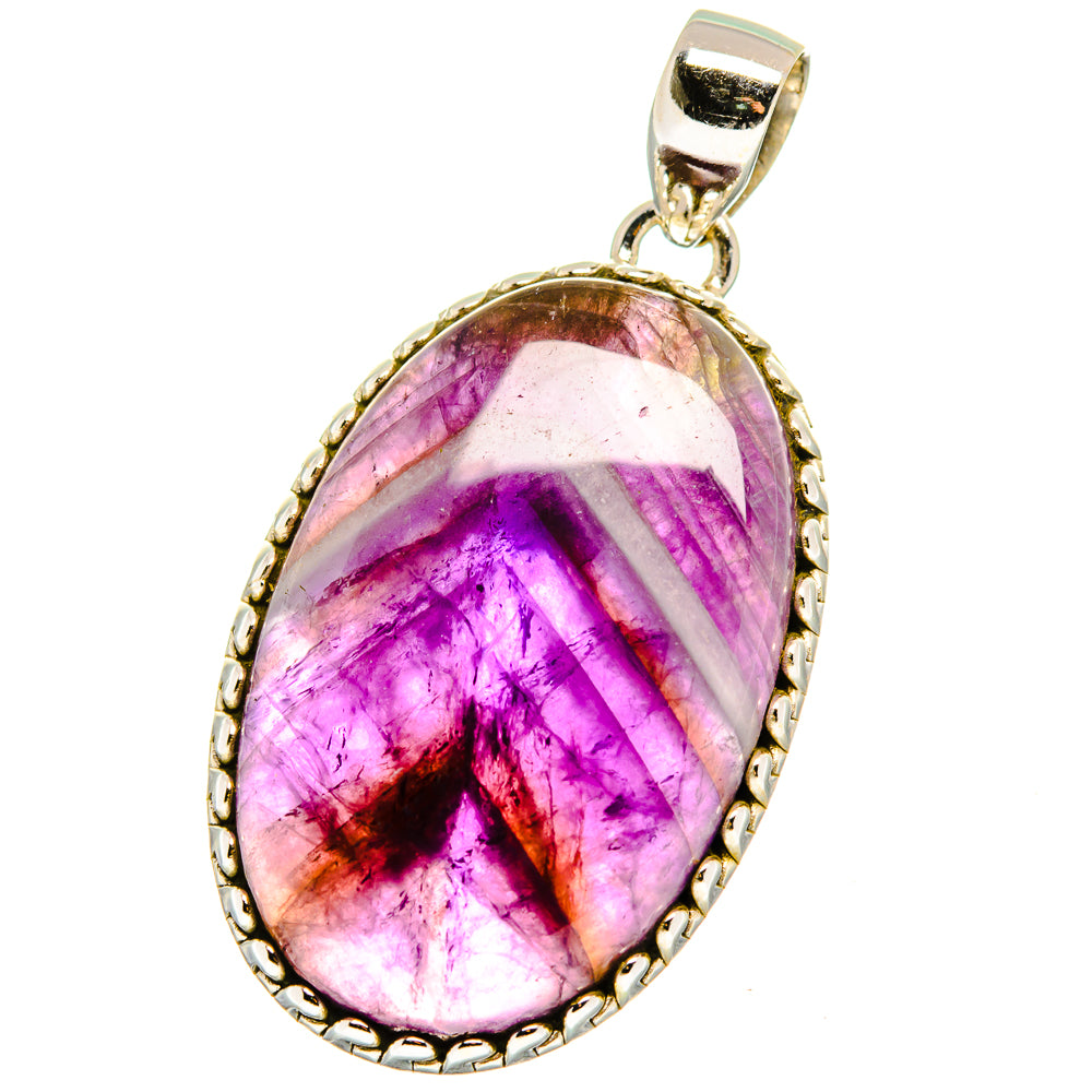 Chevron Amethyst Pendants handcrafted by Ana Silver Co - PD15604