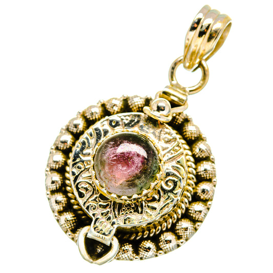 Watermelon Tourmaline Pendants handcrafted by Ana Silver Co - PD15632