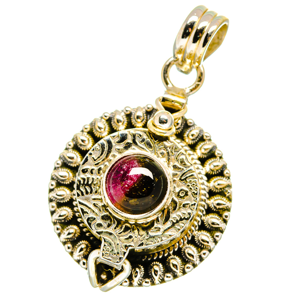 Watermelon Tourmaline Pendants handcrafted by Ana Silver Co - PD15637