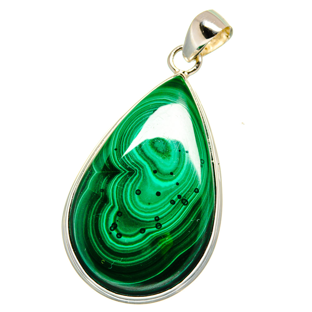 Malachite Pendants handcrafted by Ana Silver Co - PD15677
