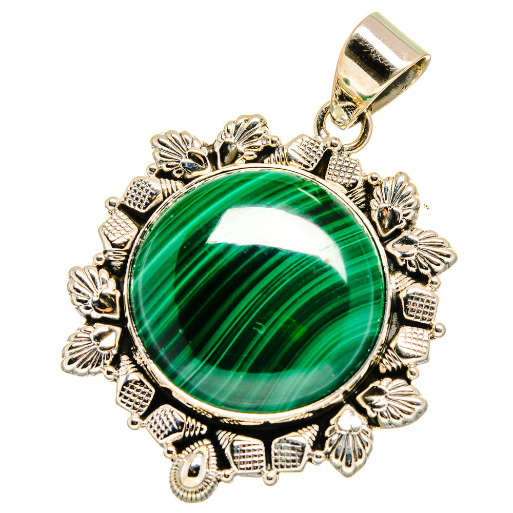 Malachite Pendants handcrafted by Ana Silver Co - PD15679