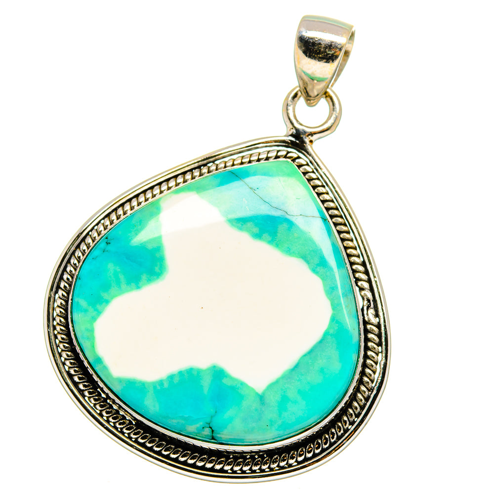 Green Howlite Pendants handcrafted by Ana Silver Co - PD15685