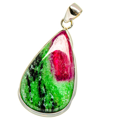 Ruby Zoisite Pendants handcrafted by Ana Silver Co - PD15688