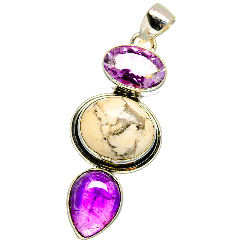Howlite Pendants handcrafted by Ana Silver Co - PD15704