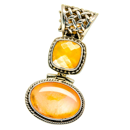 Orange Moonstone Pendants handcrafted by Ana Silver Co - PD15729