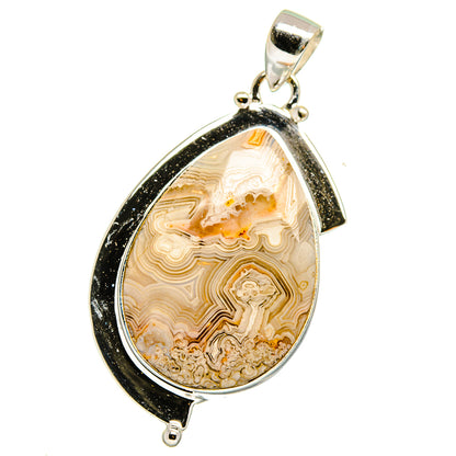 Laguna Lace Agate Pendants handcrafted by Ana Silver Co - PD15732