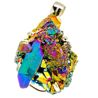 Titanium Sunshine Druzy Pendants handcrafted by Ana Silver Co - PD15736