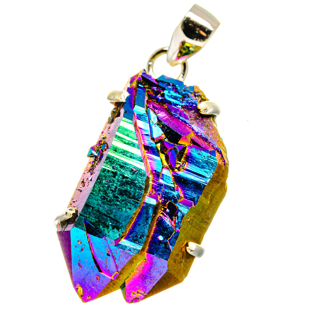Titanium Sunshine Druzy Pendants handcrafted by Ana Silver Co - PD15737