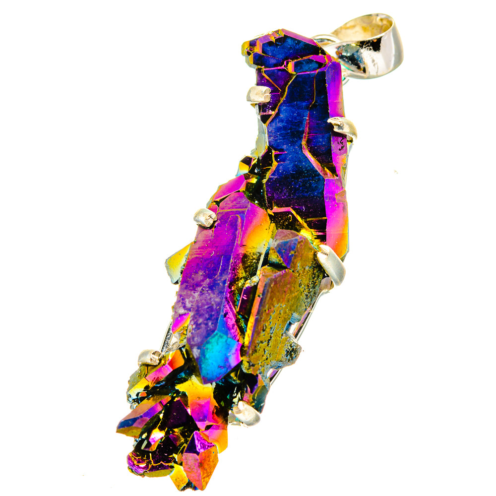 Titanium Sunshine Druzy Pendants handcrafted by Ana Silver Co - PD15739