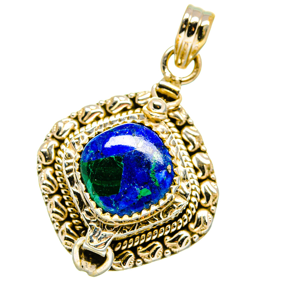 Azurite Malachite Pendants handcrafted by Ana Silver Co - PD15809