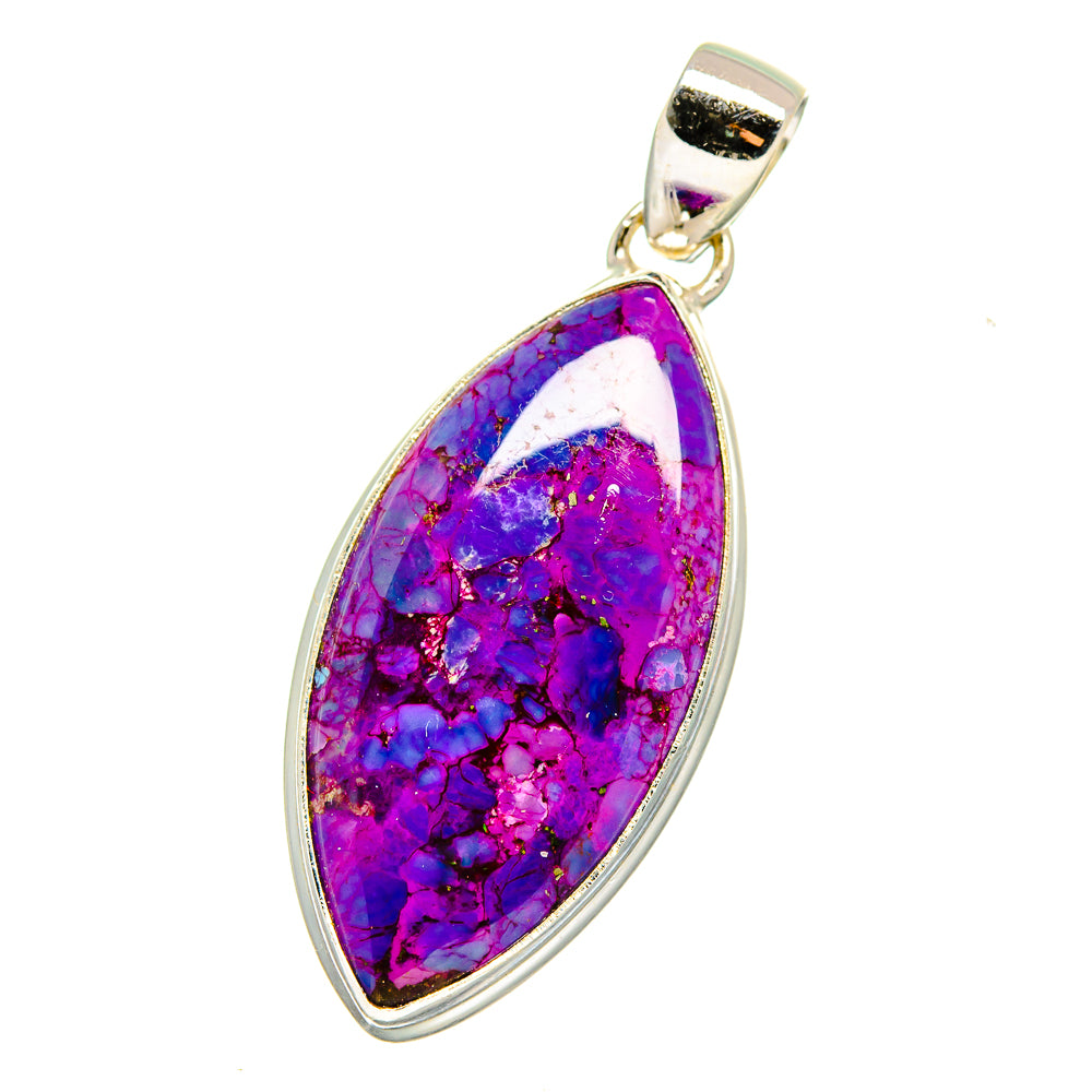 Purple Copper Composite Turquoise Pendants handcrafted by Ana Silver Co - PD15842