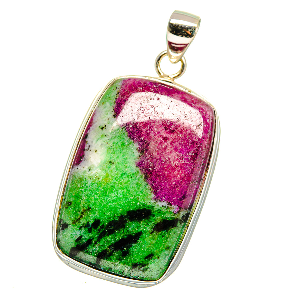 Ruby Zoisite Pendants handcrafted by Ana Silver Co - PD15905