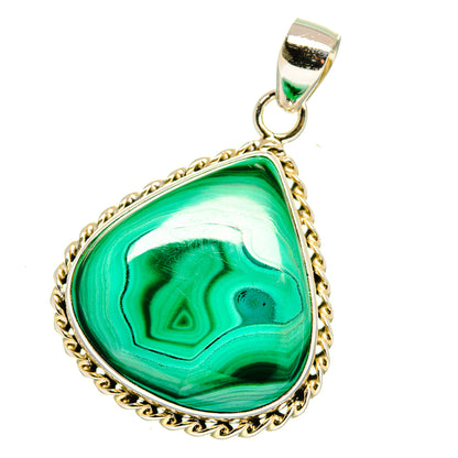 Malachite Pendants handcrafted by Ana Silver Co - PD15908