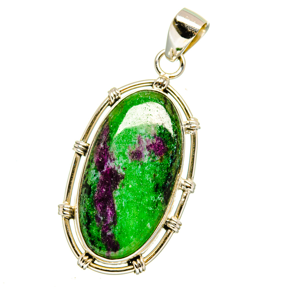 Ruby Zoisite Pendants handcrafted by Ana Silver Co - PD15918