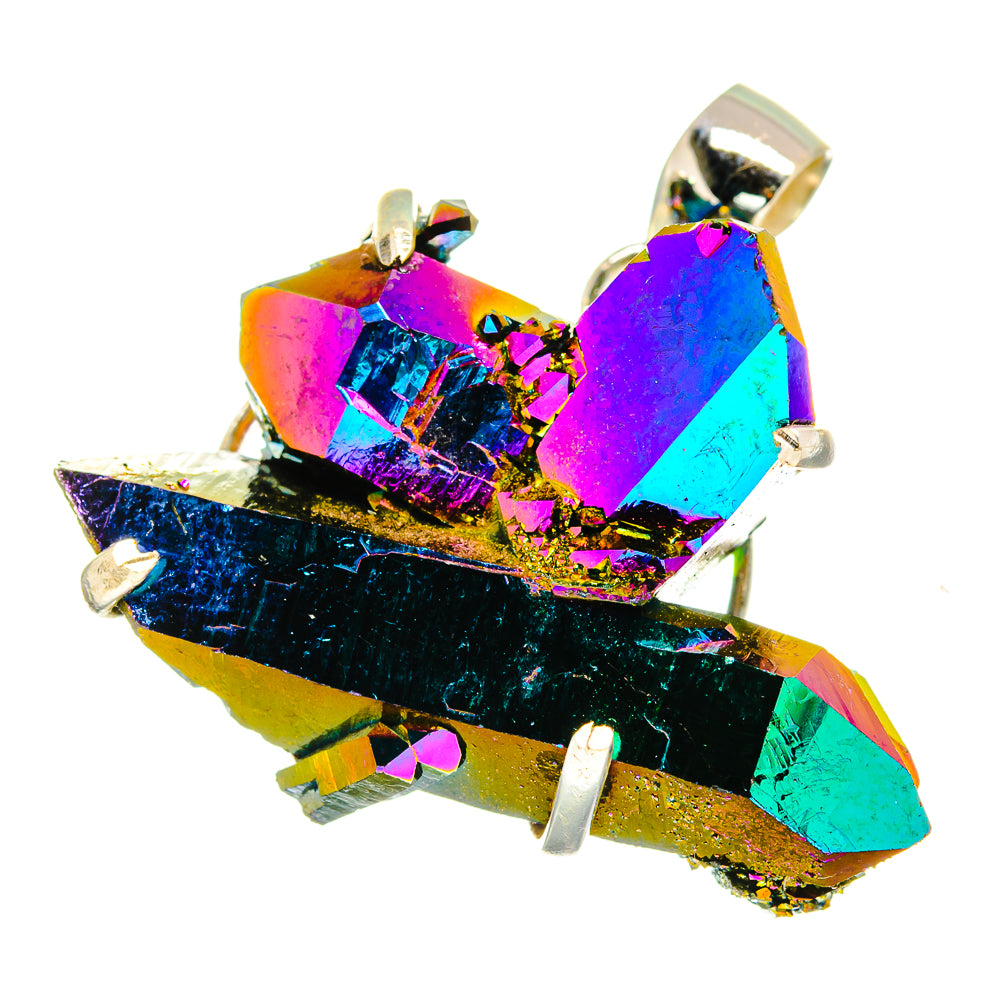 Titanium Sunshine Druzy Pendants handcrafted by Ana Silver Co - PD15934