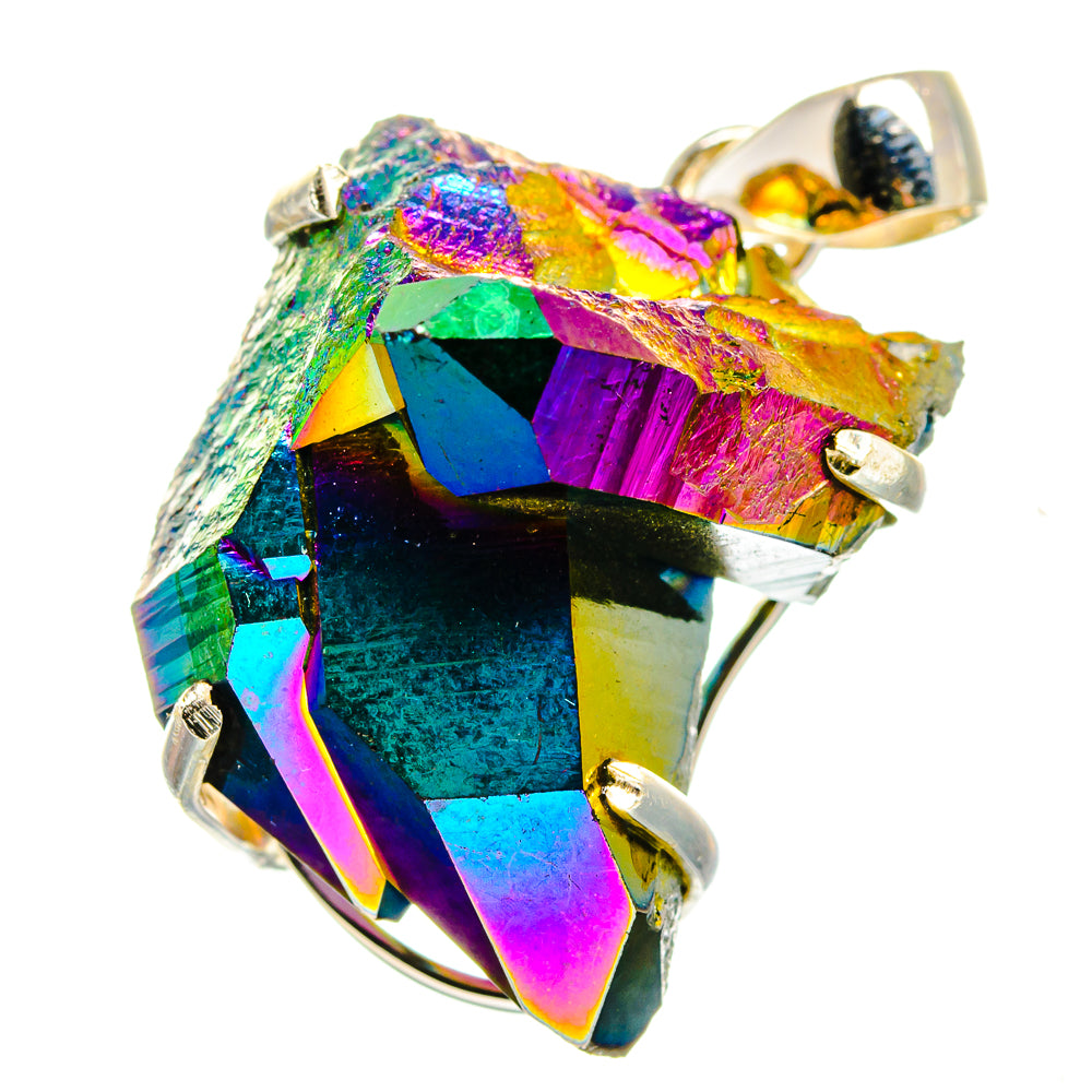 Titanium Sunshine Druzy Pendants handcrafted by Ana Silver Co - PD15935