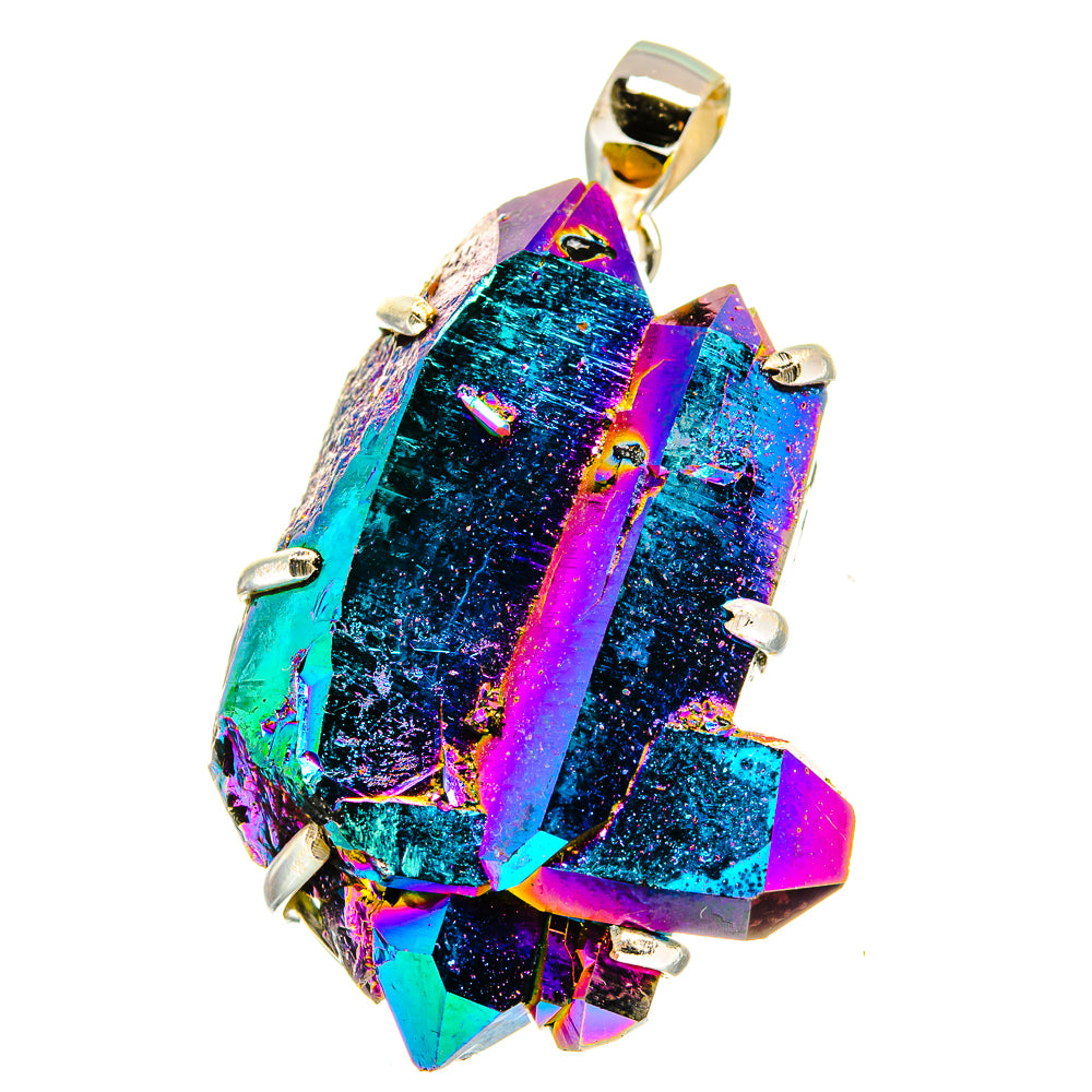 Titanium Sunshine Druzy Pendants handcrafted by Ana Silver Co - PD15936