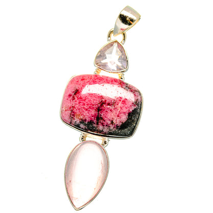 Rhodonite Pendants handcrafted by Ana Silver Co - PD15970