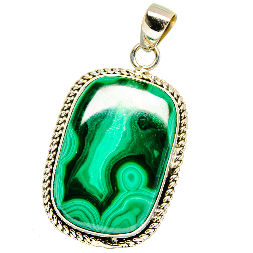 Malachite Pendants handcrafted by Ana Silver Co - PD15979