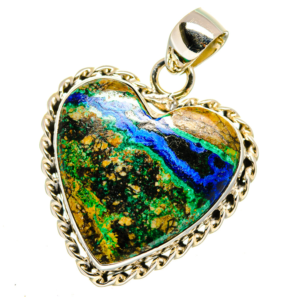 Azurite Malachite Pendants handcrafted by Ana Silver Co - PD15991
