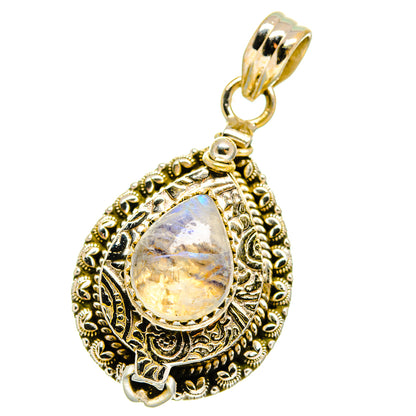 Rainbow Moonstone Pendants handcrafted by Ana Silver Co - PD16005