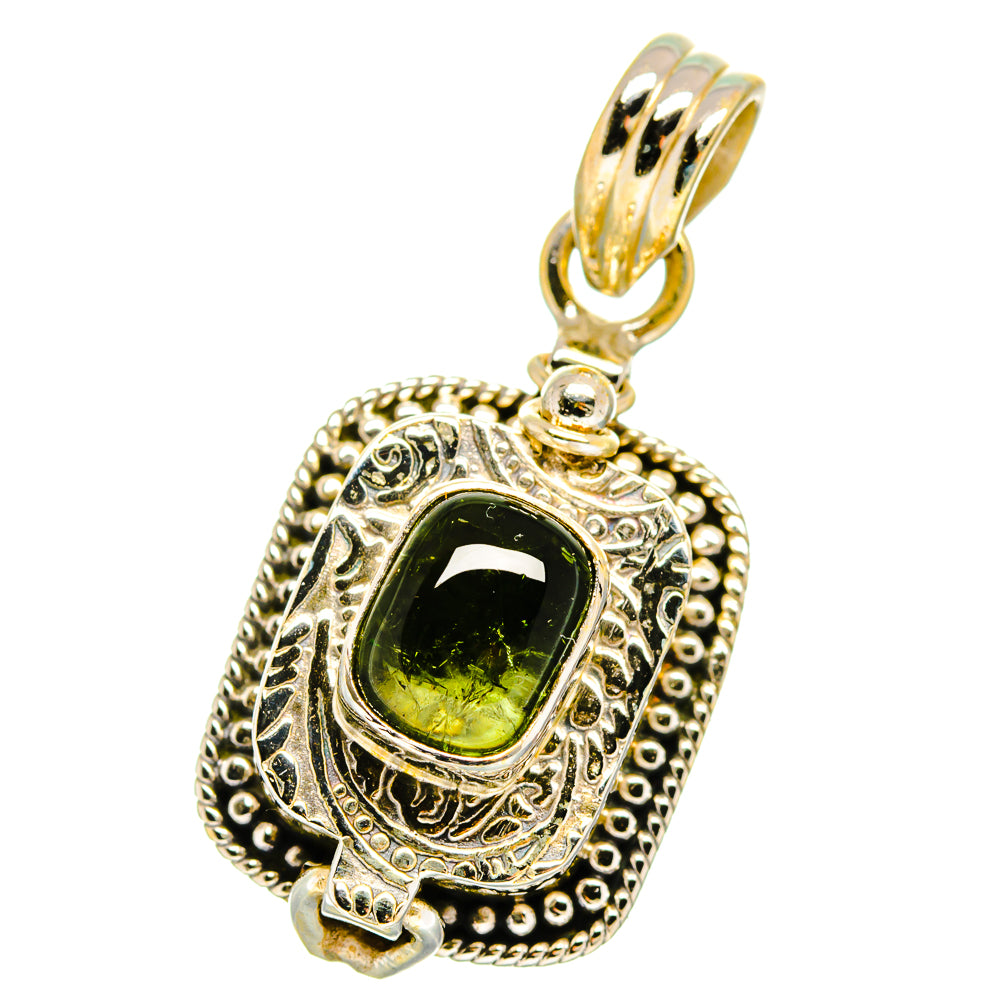Green Tourmaline Pendants handcrafted by Ana Silver Co - PD16007
