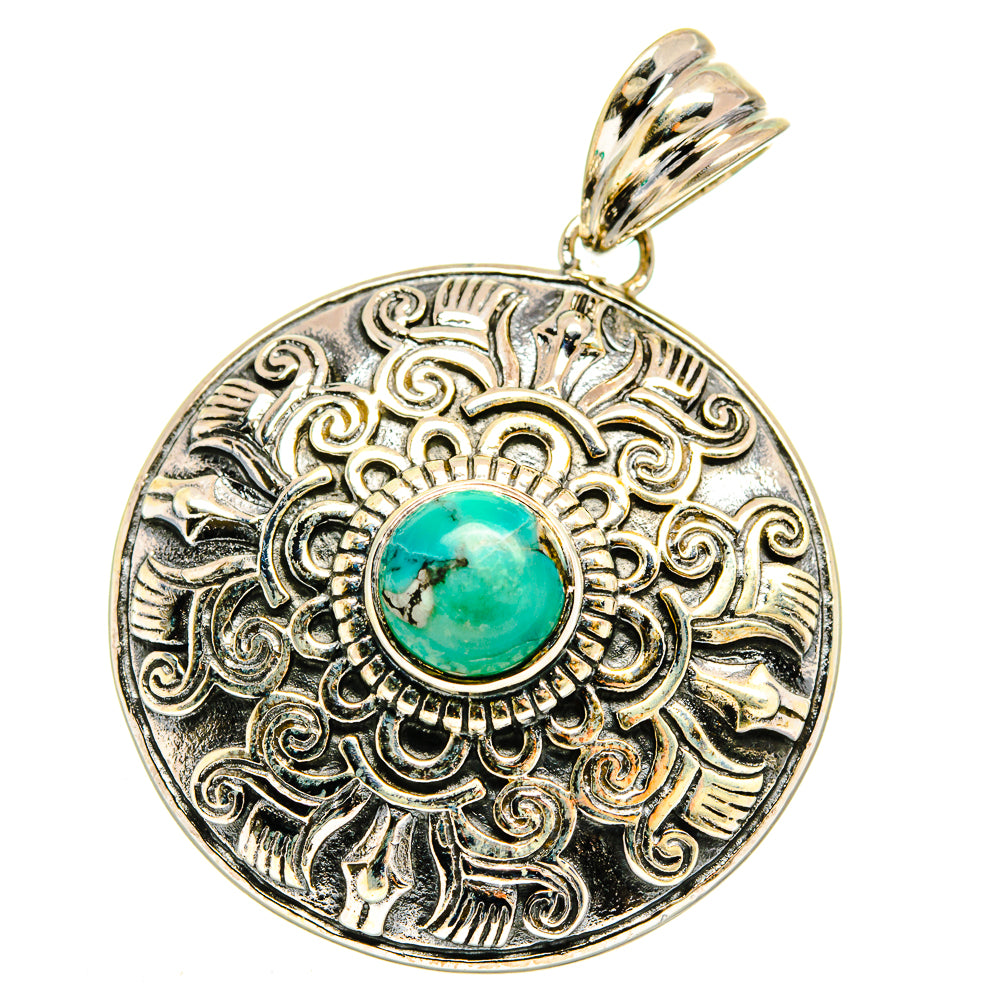 Tibetan Turquoise Pendants handcrafted by Ana Silver Co - PD16026