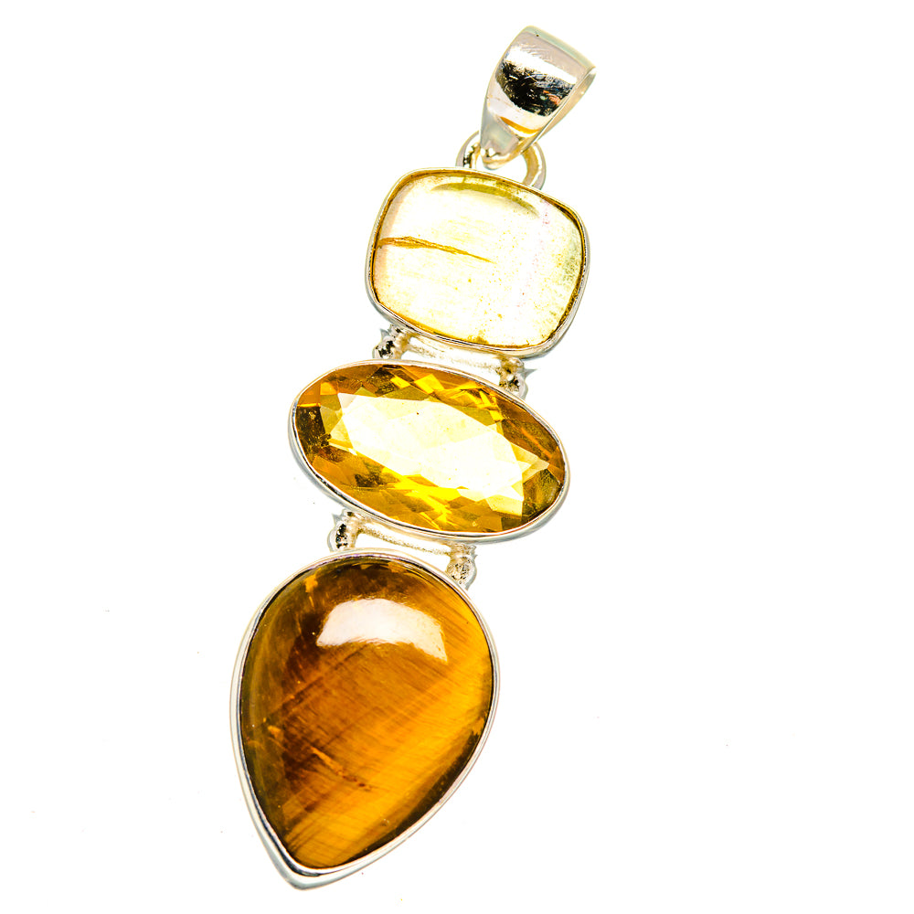 Tiger Eye Pendants handcrafted by Ana Silver Co - PD16030