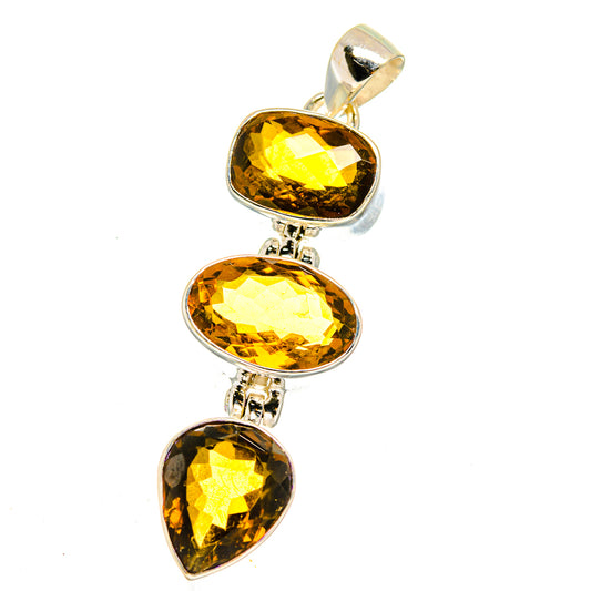 Mandarin Citrine Pendants handcrafted by Ana Silver Co - PD16031
