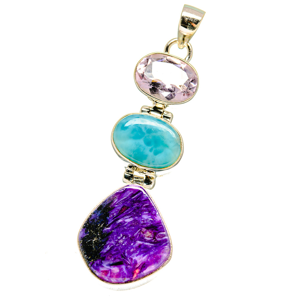 Charoite Pendants handcrafted by Ana Silver Co - PD16051